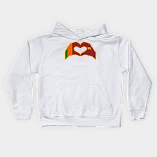 We Heart Sri Lanka Patriot Flag Series Kids Hoodie